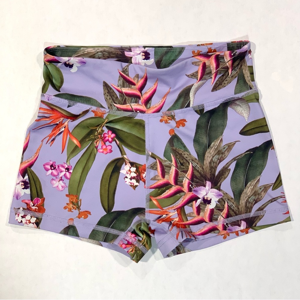 Tropical Print Women's Athletic Shorts
